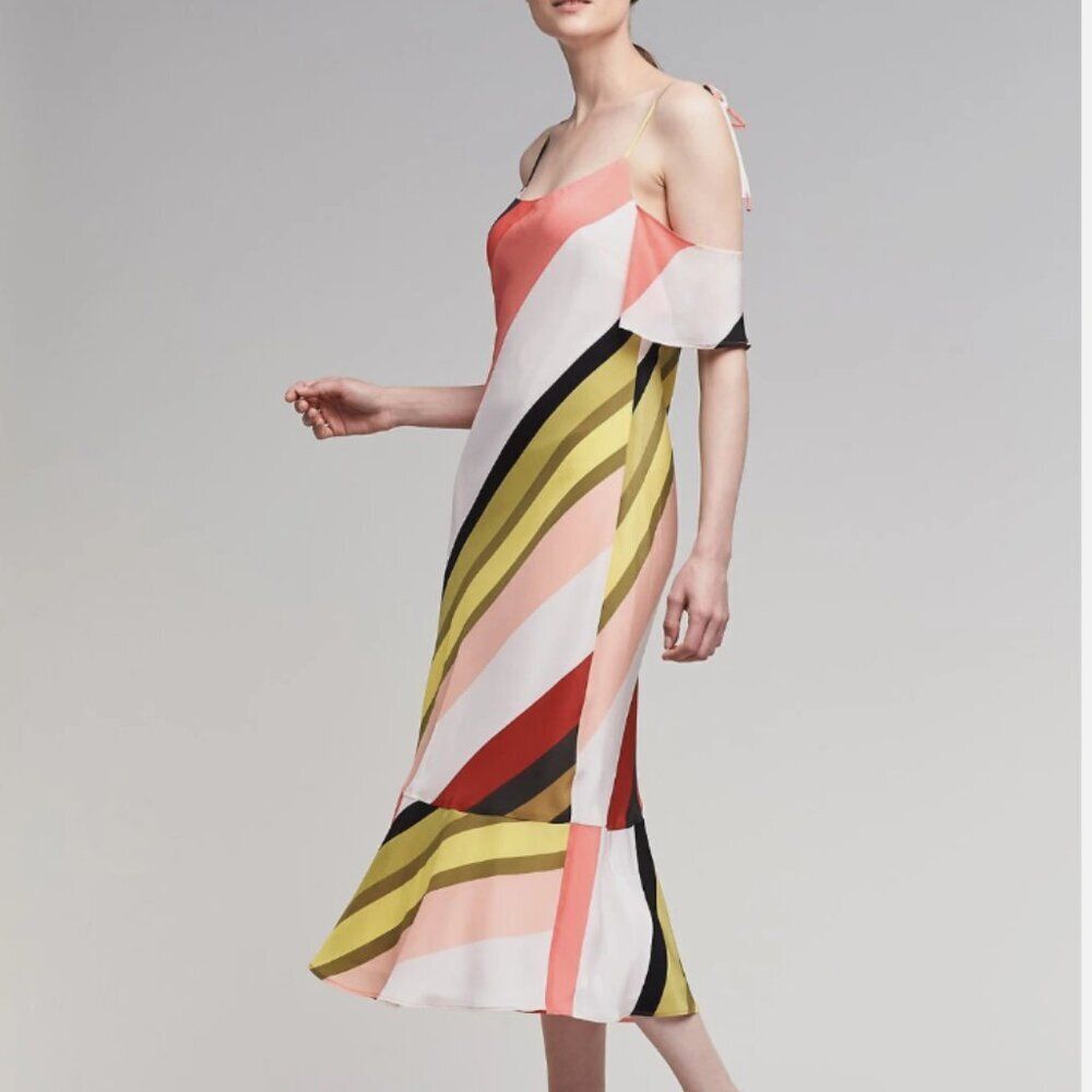 NWT Anthropologie Madison Silk Dress by Seen Worn Kept Women's Size 6 100% Silk